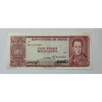 Usado, Billete 100 Pesos Bolivianos 1982 Bolivia Vf-xf segunda mano  Colombia 