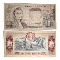 Colombia 10 Pesos Oro Billete Antiguo Y Coleccionable segunda mano  Colombia 