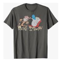 Camiseta Nickelodeon Ren And Stimpy Gris segunda mano  Colombia 