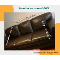 Mueble Cuero 100% Genuino - 3 Puestos segunda mano  Colombia 