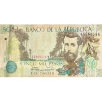 Billete De 5000 Antiguo Con Cello Del Banco De La República  segunda mano  Colombia 