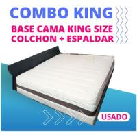 Combo Colchón, Base Cama, Espaldar King Size, usado segunda mano  Colombia 