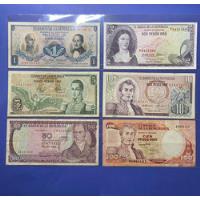 Colección 6 Billetes Antiguos Colombianos segunda mano  Colombia 