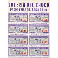 Billete De La Lotería Del Chocó 1966 Completo segunda mano  Colombia 
