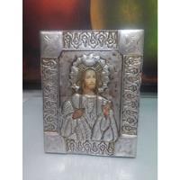 Icono De Jesus Antiguo Mexicano Con Repujado En Plata segunda mano  Colombia 