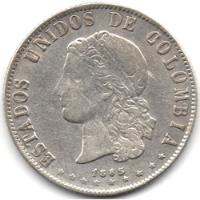 20 Centavos 1885 Medellín Ley 0,835/0,500 segunda mano  Colombia 