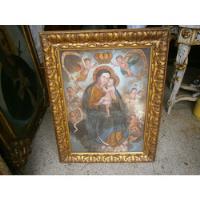 Cuadro Coronación De La Virgen Elaborado Óleo Sobre Costal segunda mano  Colombia 