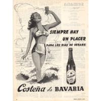Cerveza Bavaria Costeña Antiguo Aviso Publicitario De 1947 segunda mano  Colombia 