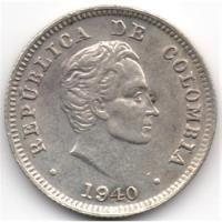 10 Centavos 1940 Ley 0,900 segunda mano  Colombia 