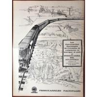Ferrocarriles Nacionales Antiguo Aviso Publicitario De 1961 segunda mano  Colombia 